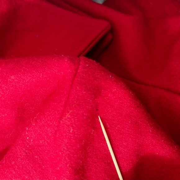 Anthropologie Tulle Red Toggle Button Coat - Picture 14 of 14